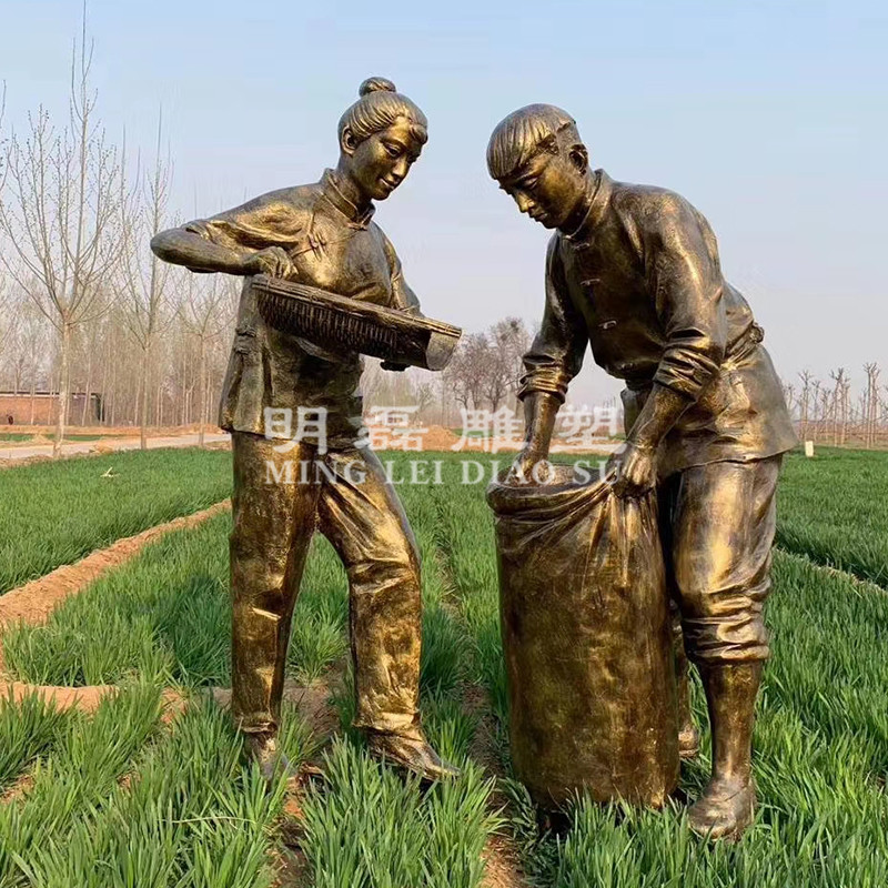 劳动场景《装小麦》